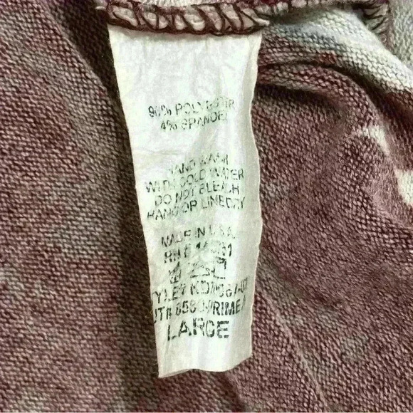 How Very Loved Burgundy Floral Long Sleeve Swing Dress Size Large - Picture 7 of 7